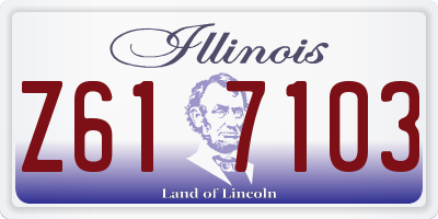 IL license plate Z617103
