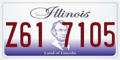 IL license plate Z617105