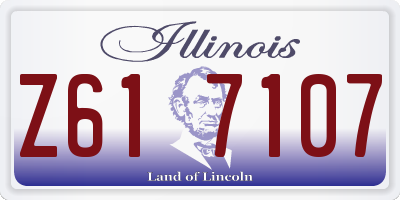 IL license plate Z617107