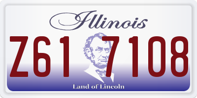 IL license plate Z617108