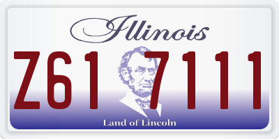IL license plate Z617111