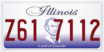 IL license plate Z617112