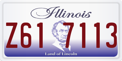 IL license plate Z617113