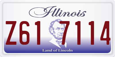 IL license plate Z617114