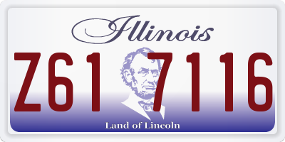 IL license plate Z617116