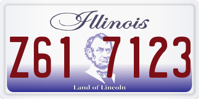 IL license plate Z617123