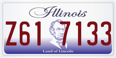 IL license plate Z617133