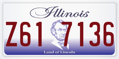 IL license plate Z617136