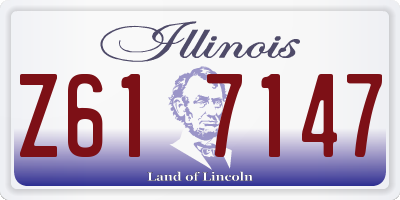 IL license plate Z617147
