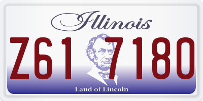 IL license plate Z617180