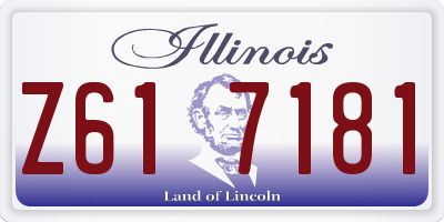 IL license plate Z617181
