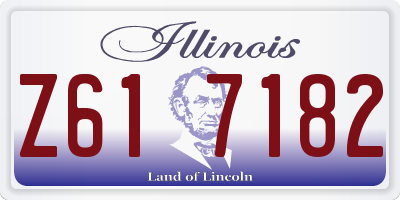 IL license plate Z617182