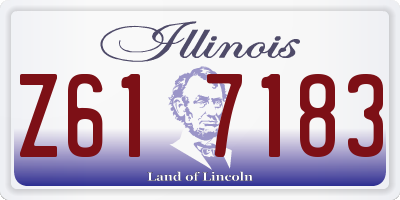 IL license plate Z617183