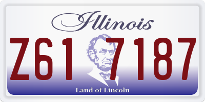 IL license plate Z617187