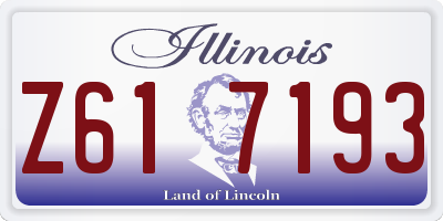 IL license plate Z617193