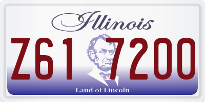 IL license plate Z617200