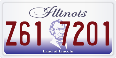 IL license plate Z617201