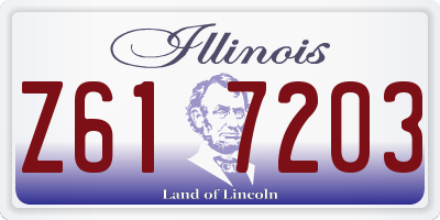 IL license plate Z617203
