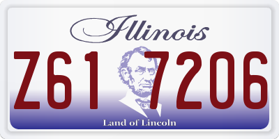 IL license plate Z617206