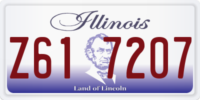 IL license plate Z617207