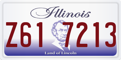 IL license plate Z617213