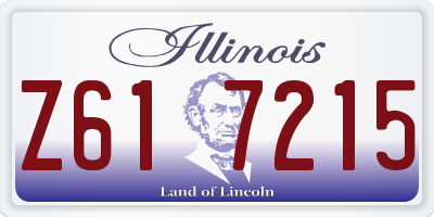 IL license plate Z617215