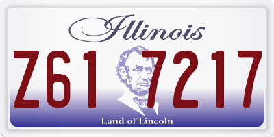 IL license plate Z617217