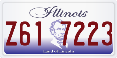 IL license plate Z617223