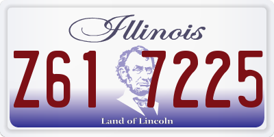IL license plate Z617225