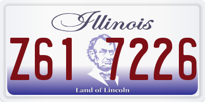 IL license plate Z617226