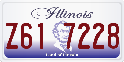 IL license plate Z617228