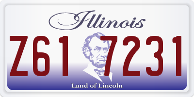 IL license plate Z617231