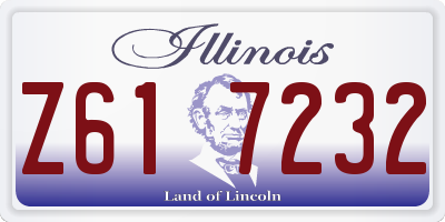 IL license plate Z617232