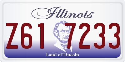 IL license plate Z617233