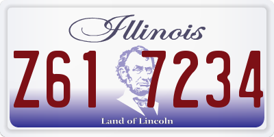 IL license plate Z617234