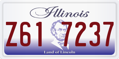 IL license plate Z617237