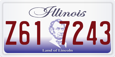 IL license plate Z617243