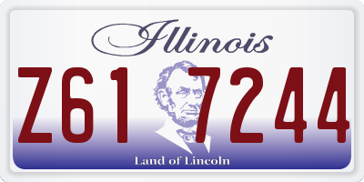 IL license plate Z617244