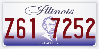 IL license plate Z617252