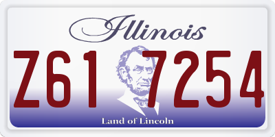 IL license plate Z617254