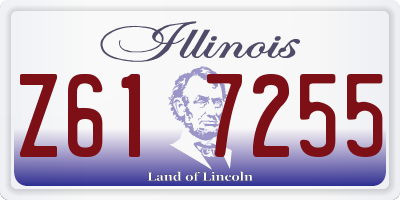 IL license plate Z617255