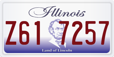 IL license plate Z617257