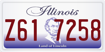 IL license plate Z617258