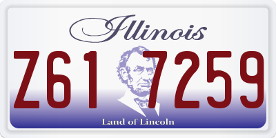 IL license plate Z617259