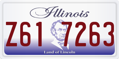 IL license plate Z617263