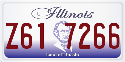 IL license plate Z617266