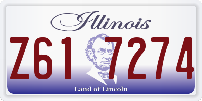 IL license plate Z617274