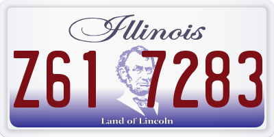 IL license plate Z617283