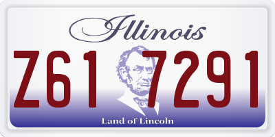 IL license plate Z617291