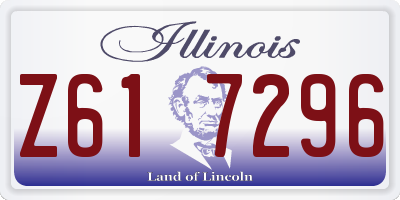 IL license plate Z617296